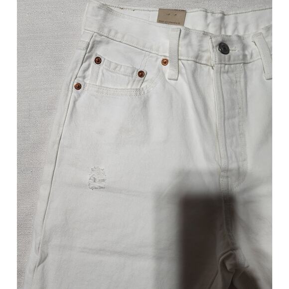 Levi's 501 original 28x30 sit at waist women-button fly white - Picture 5 of 9